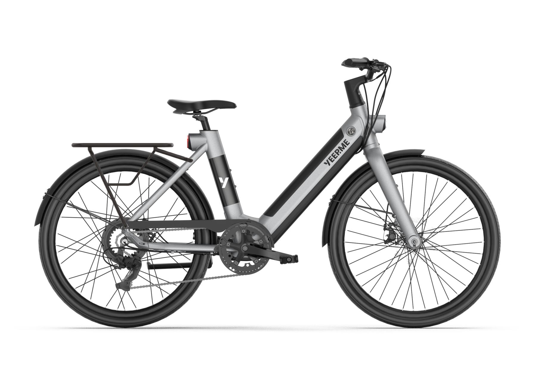 YEEP.ME Elektrofahrrad YEEP.ME DAY PLUS Grau 26'' 60km + Gepäckträger hinten