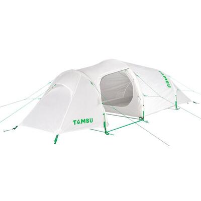 TAMBU Trekkingzelt SADA 2 | 2 Personen Tunnelzelt mit Apside | Weiß