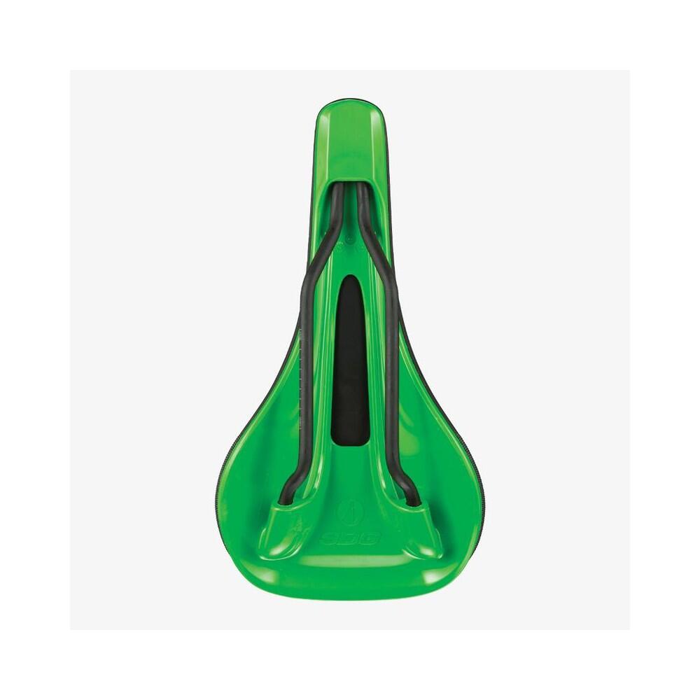 BEL AIR 3.0 LUX-ALLOY RAIL SADDLE Black Microfibre Top / Green Base 2/3
