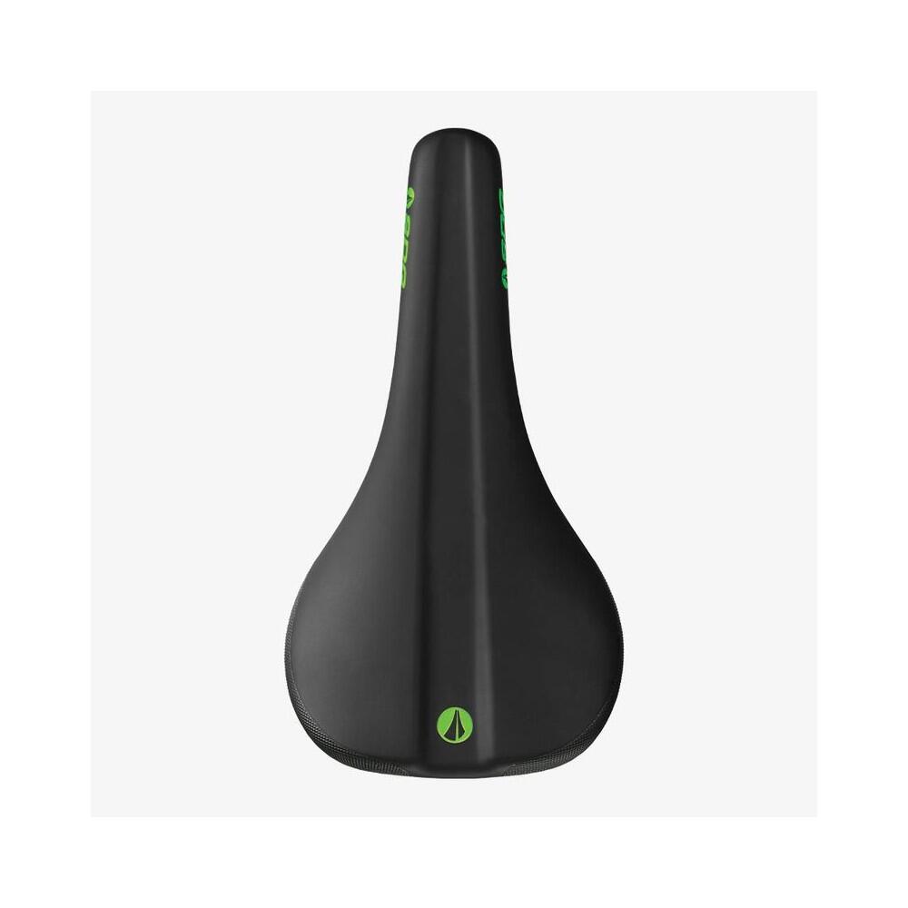 BEL AIR 3.0 LUX-ALLOY RAIL SADDLE Black Microfibre Top / Green Base 1/3