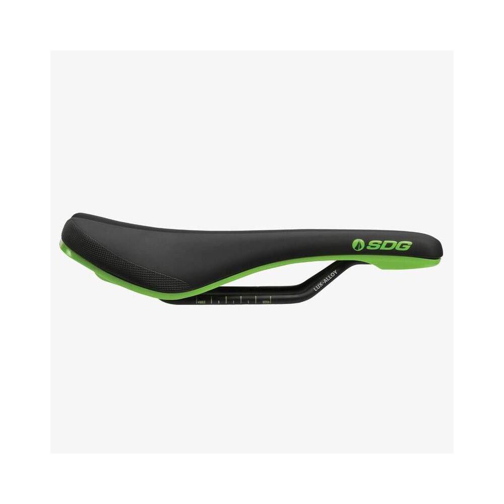 BEL AIR 3.0 LUX-ALLOY RAIL SADDLE Black Microfibre Top / Green Base 3/3