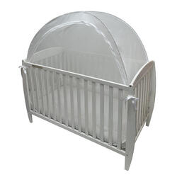 Deconet Tente moustiquaire escamotable pour lit d'enfant, 130x70cm, blanc