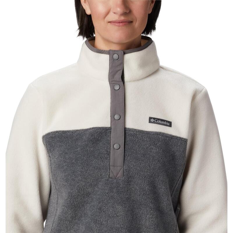 Női polár pulóver, Columbia Benton Springs 1/2 Snap Pullover, szürke