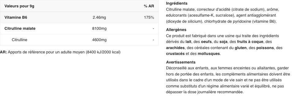 Citrullin - Citrullin Malat (200g) - Limonade 2/4