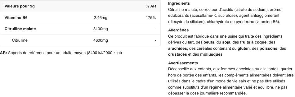 Citrulline Malate - Gelées Acidulées 200g 2/3