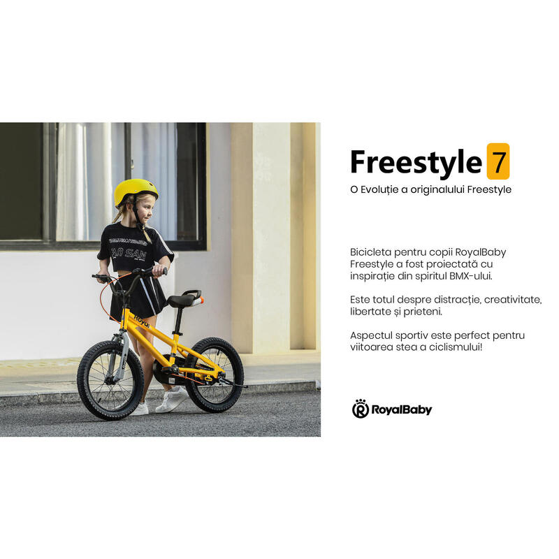 Bicicleta Royal Baby Freestyle 7.0 NF 16 Yellow