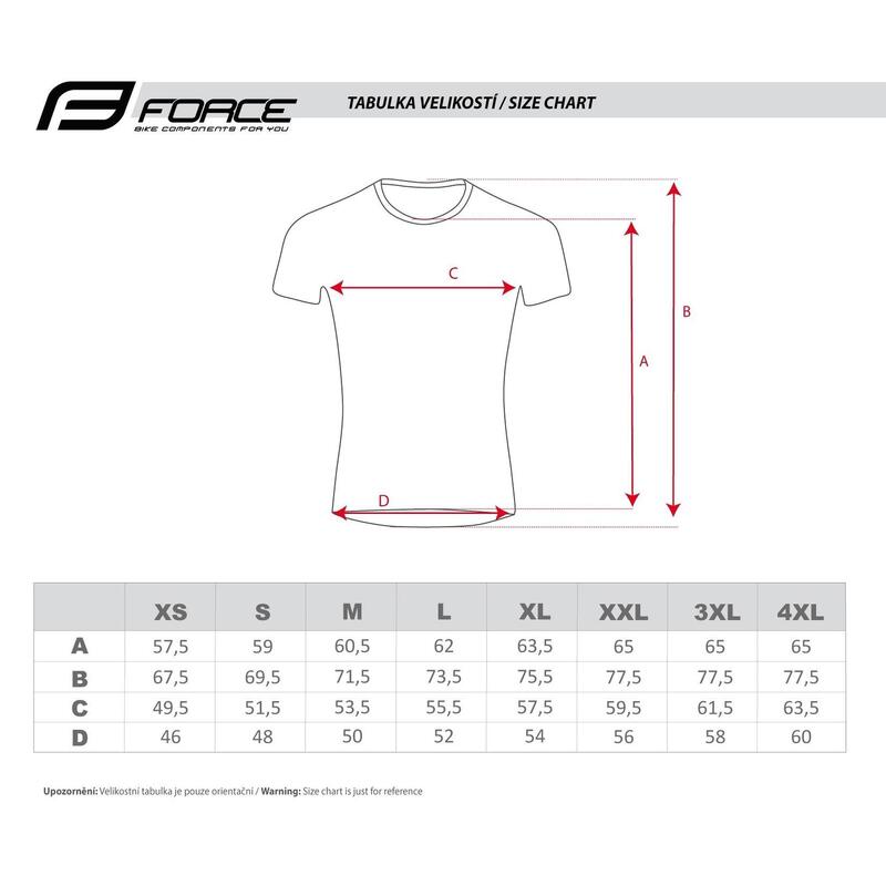 Tricou maneca scurta Force MTB Angle, albastru/fluo, XL