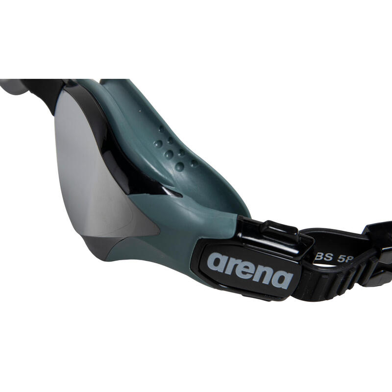 Arena Cobra Tri Swipe Mirror Silver Green