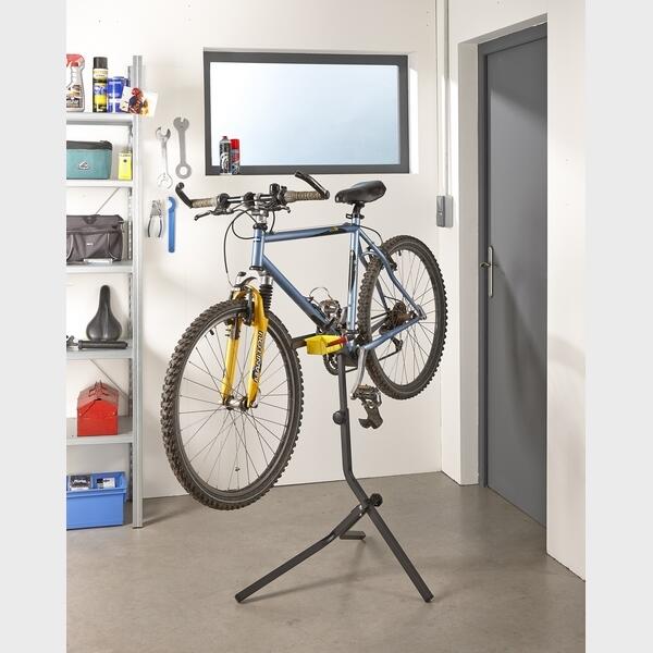 Support pied atelier vélo