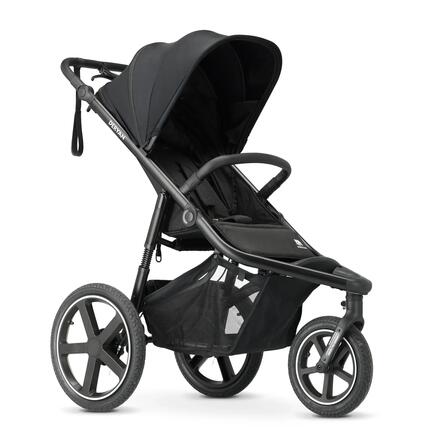 Poussette de jogging Luxe Bolt - Buggy de course - Tout-terrain - Noir