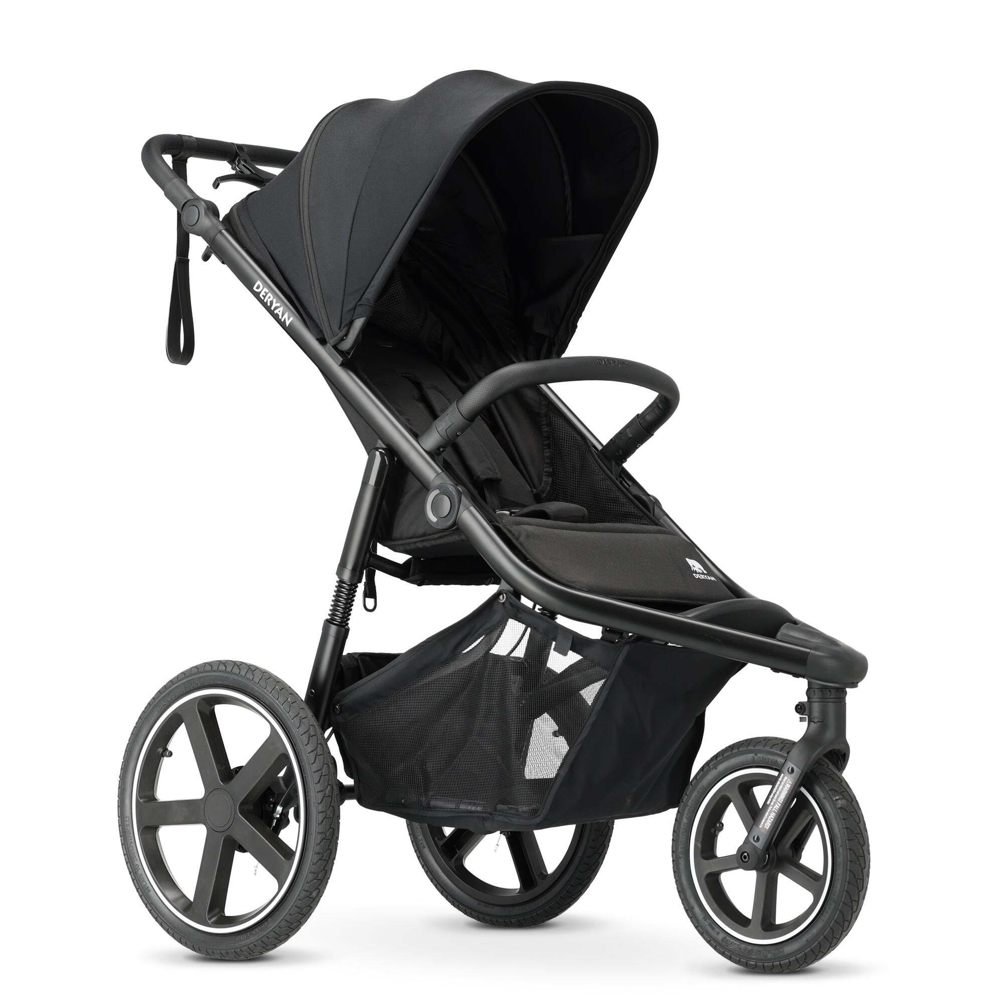 Deryan - Deryan Bolt Poussette Jogging Enfant - Poussette Sportive - Jogger Tout Terrain - Porte Bébé Physiologique - Noir - No Size - Decathlon