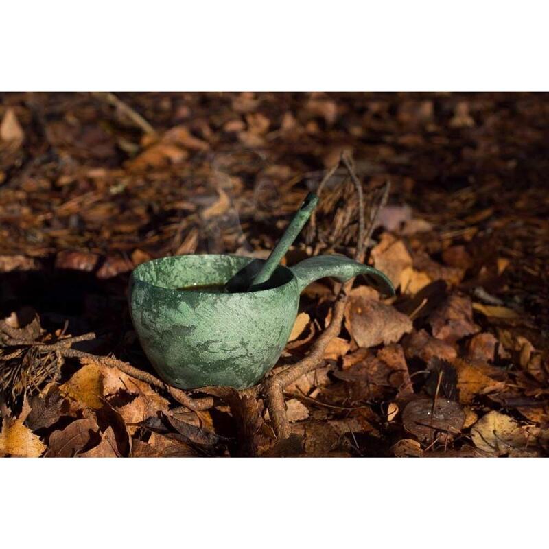 Kupilka Scatola regalo-tazza, cucchiaio e piattino-Conifer (verde)