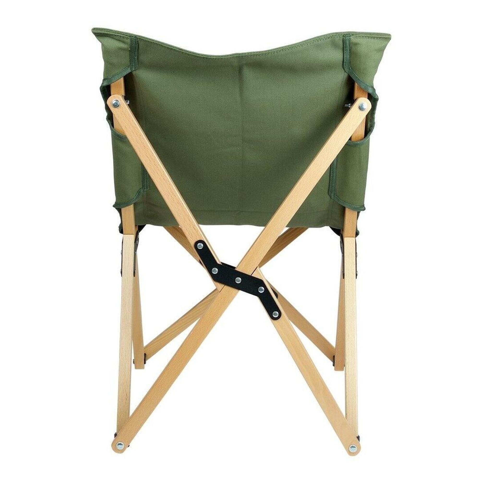 Cadeira Camping Madeira Dobrável Média Verde Riesling