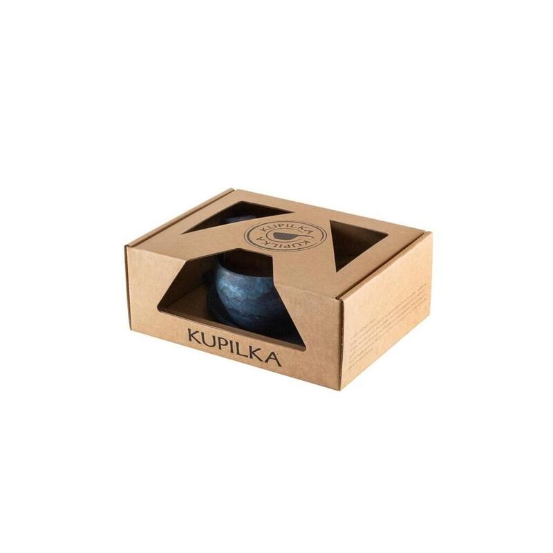 Kupilka Scatola regalo-tazza, cucchiaio e piattino-Blueberry (blu)