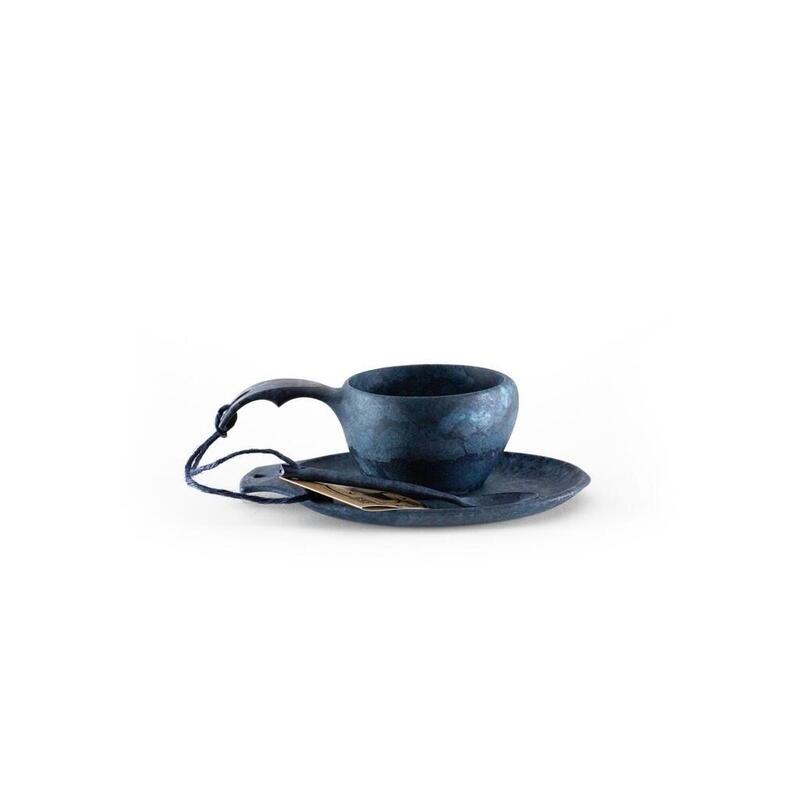 Kupilka Scatola regalo-tazza, cucchiaio e piattino-Blueberry (blu)