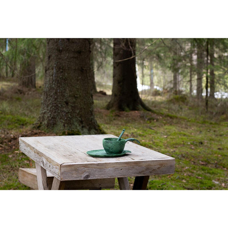 Kupilka Scatola regalo-tazza, cucchiaio e piattino-Conifer (verde)