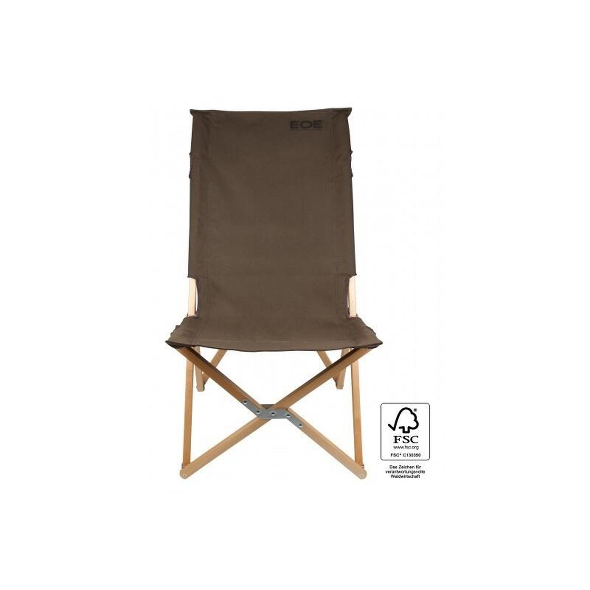 Eifel Outdoor Equipment Chaise pliante en hêtre grande - Chocolat