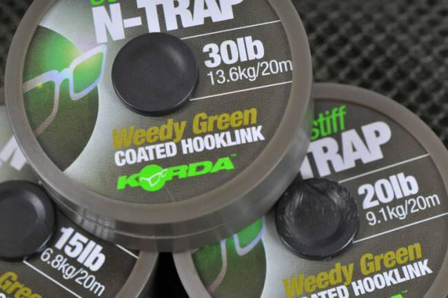 Korda N-TRAP Semi-Stiff Green 20m 15 lb - Korda Klein Materiaal 3/4