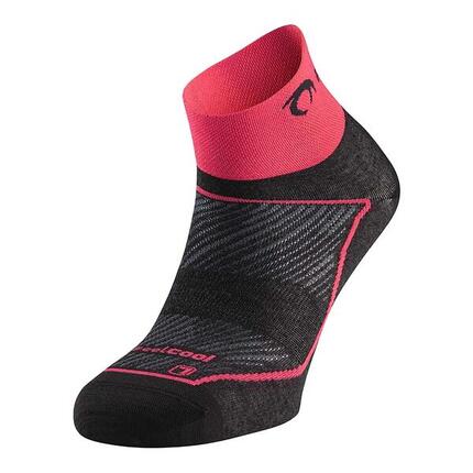 Calcetines Race Three negro fucsia running Rosa LURBEL