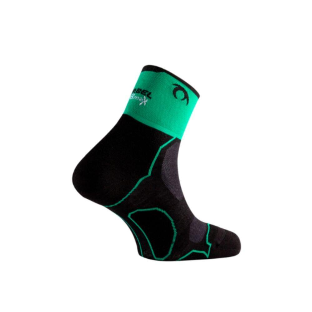 Calcetines Desafio Three unisex Negro/Verde running Unisex Verde LURBEL 2/5