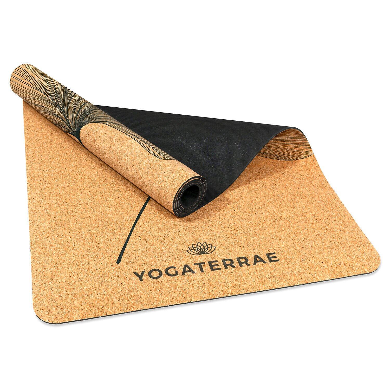 ESTERILLA DE YOGA ANTIDESLIZANTE NATURAL Corcho & Caucho Confort Ginkgo Yin Yang 6/7