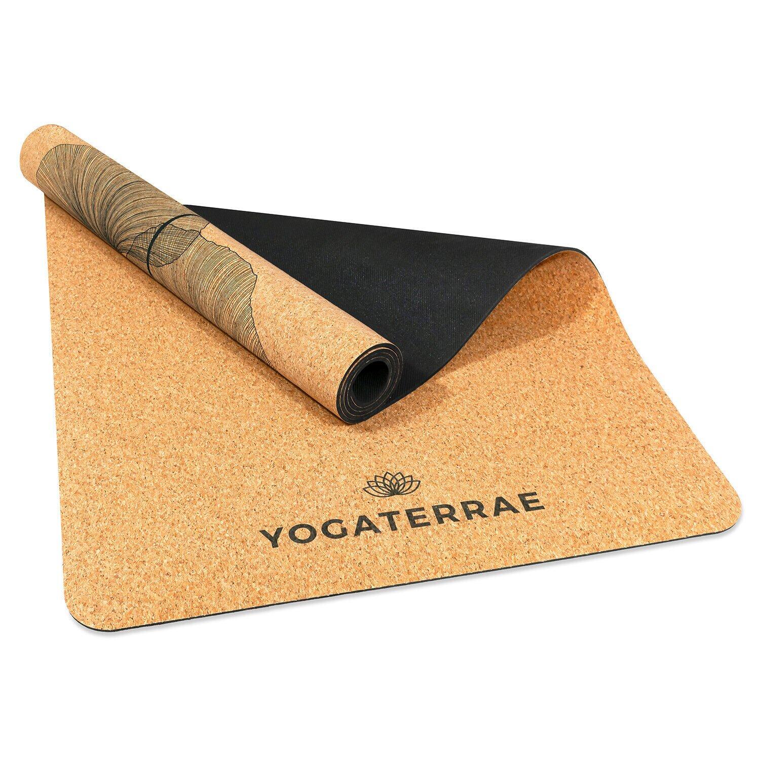 TAPIS DE YOGA ANTIDÉRAPANT NATUREL Durable Liège & Caoutchouc Ginkgo Biloba 6/7