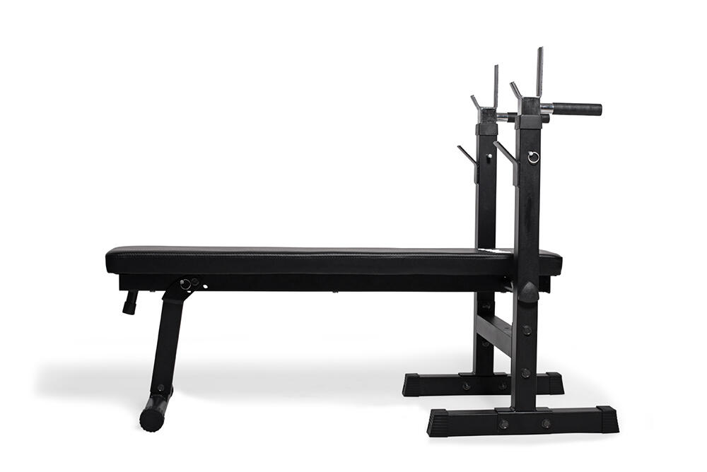 Banc De Musculation Plat VirtuFit - Capacité 250 Kg - Cadre Acier 5x5 Cm - Rembourrage 5 Cm - Noir - Pour Développé Couché Et Exercices - 6