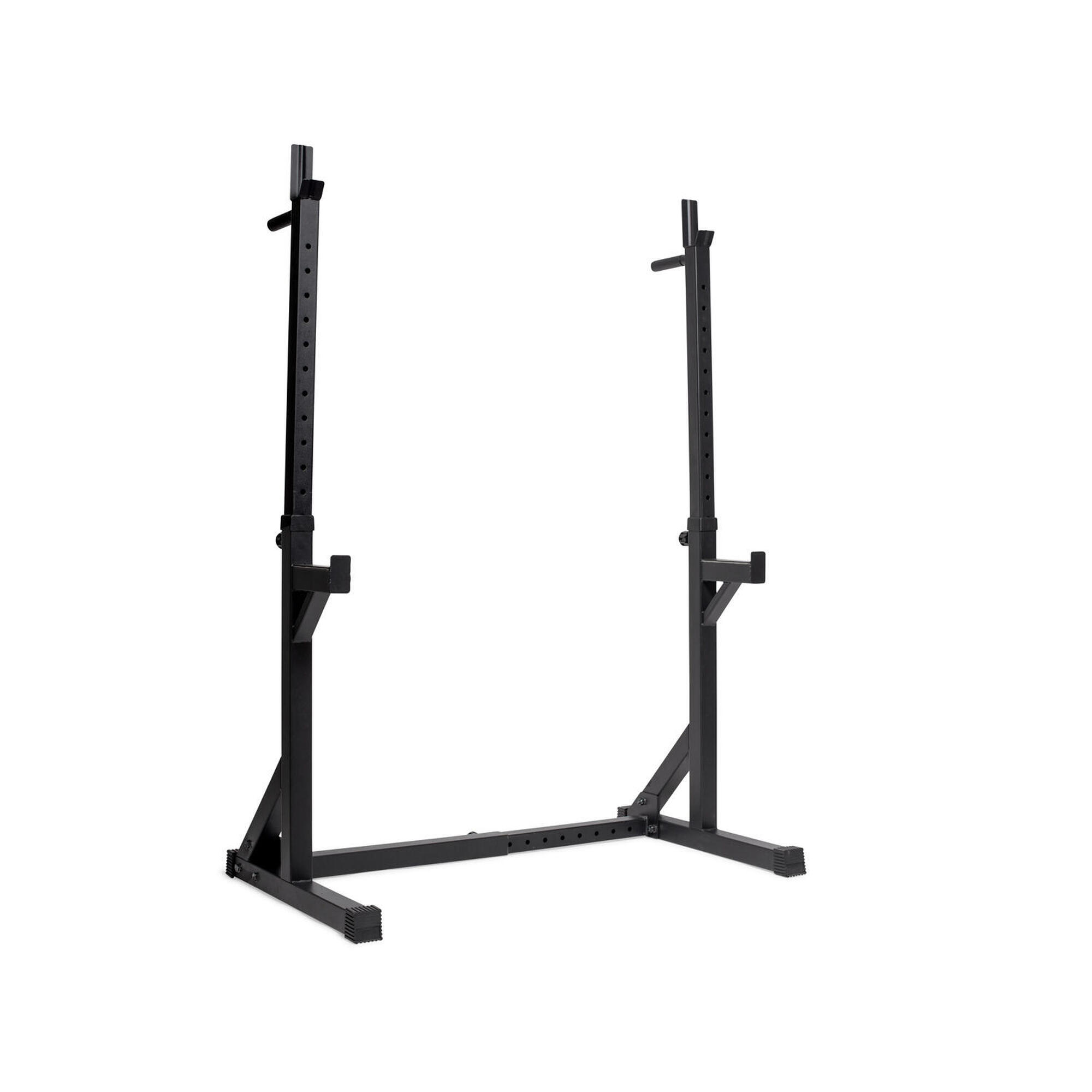 Virtufit - Support De Squat Ajustable  - Repose-haltères - Avec Repose-dips - Rack À Squat - Noir - Taille Unique - Decathlon