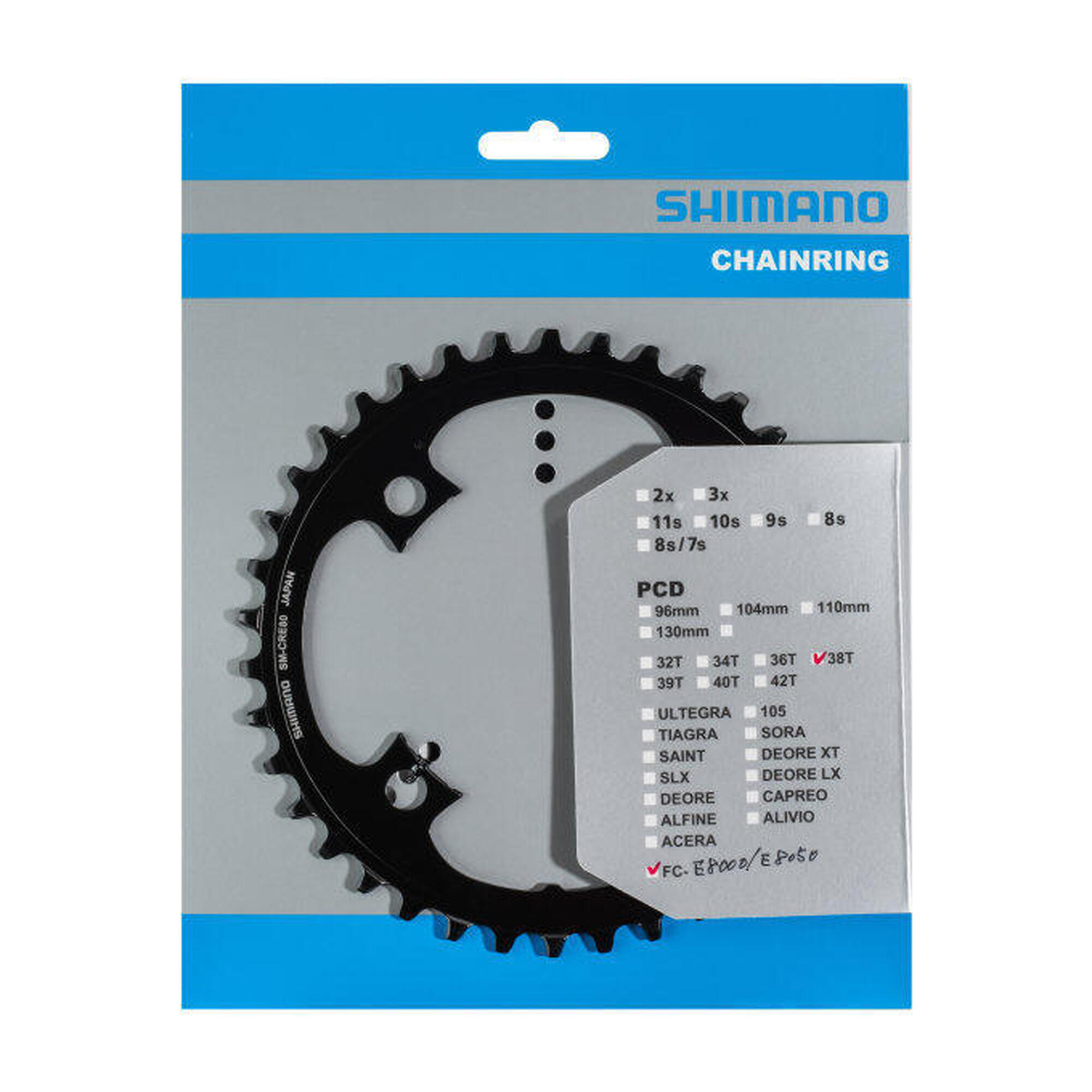 Tarcza Mechanizmu Korbowego 38T Stopnie Sm-Cre80 / Sm-Cre80B -11 Rzędów