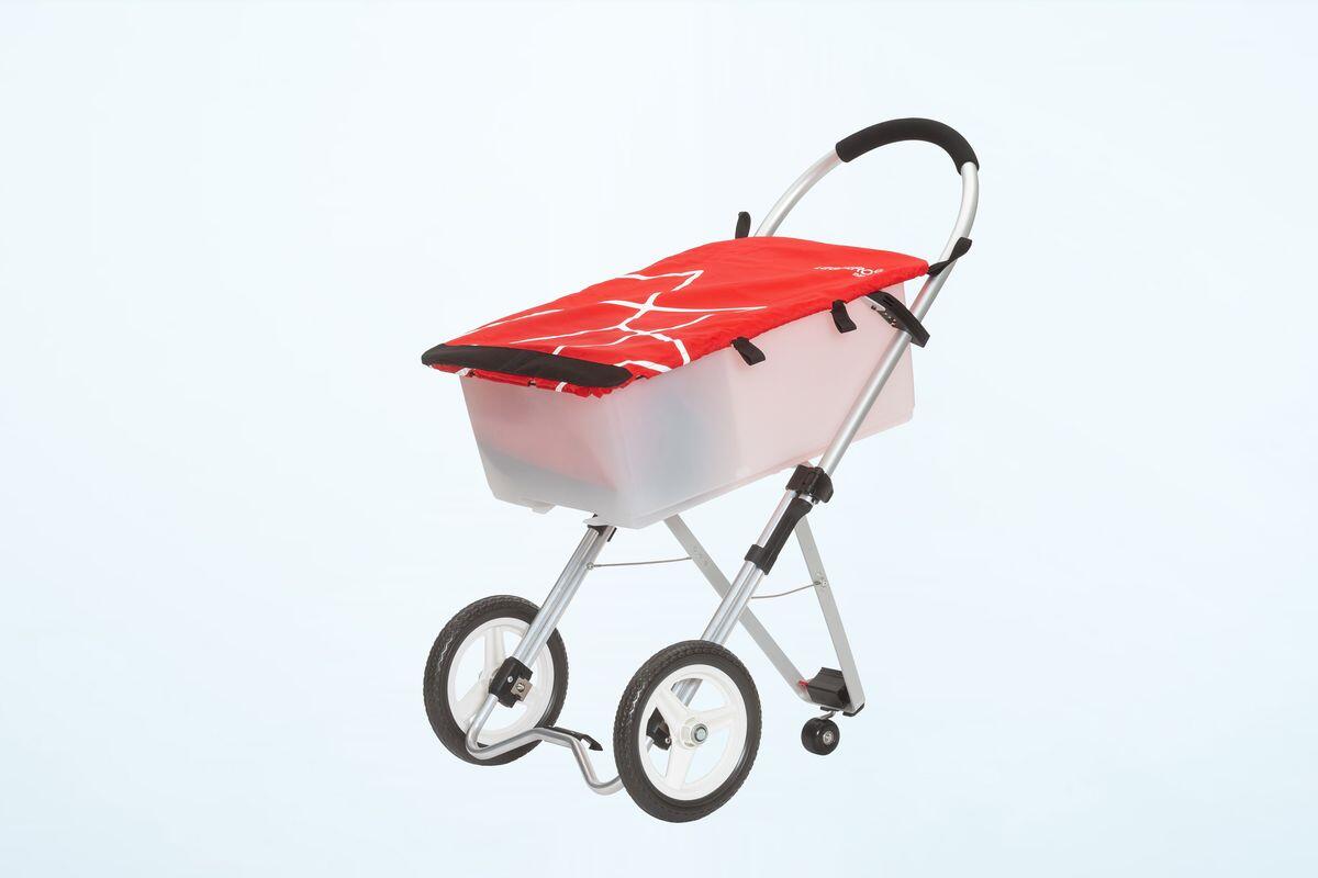 LEGGERO Leggero Fahrradanhänger Trolley Max - Einkaufswagen rot/weiss