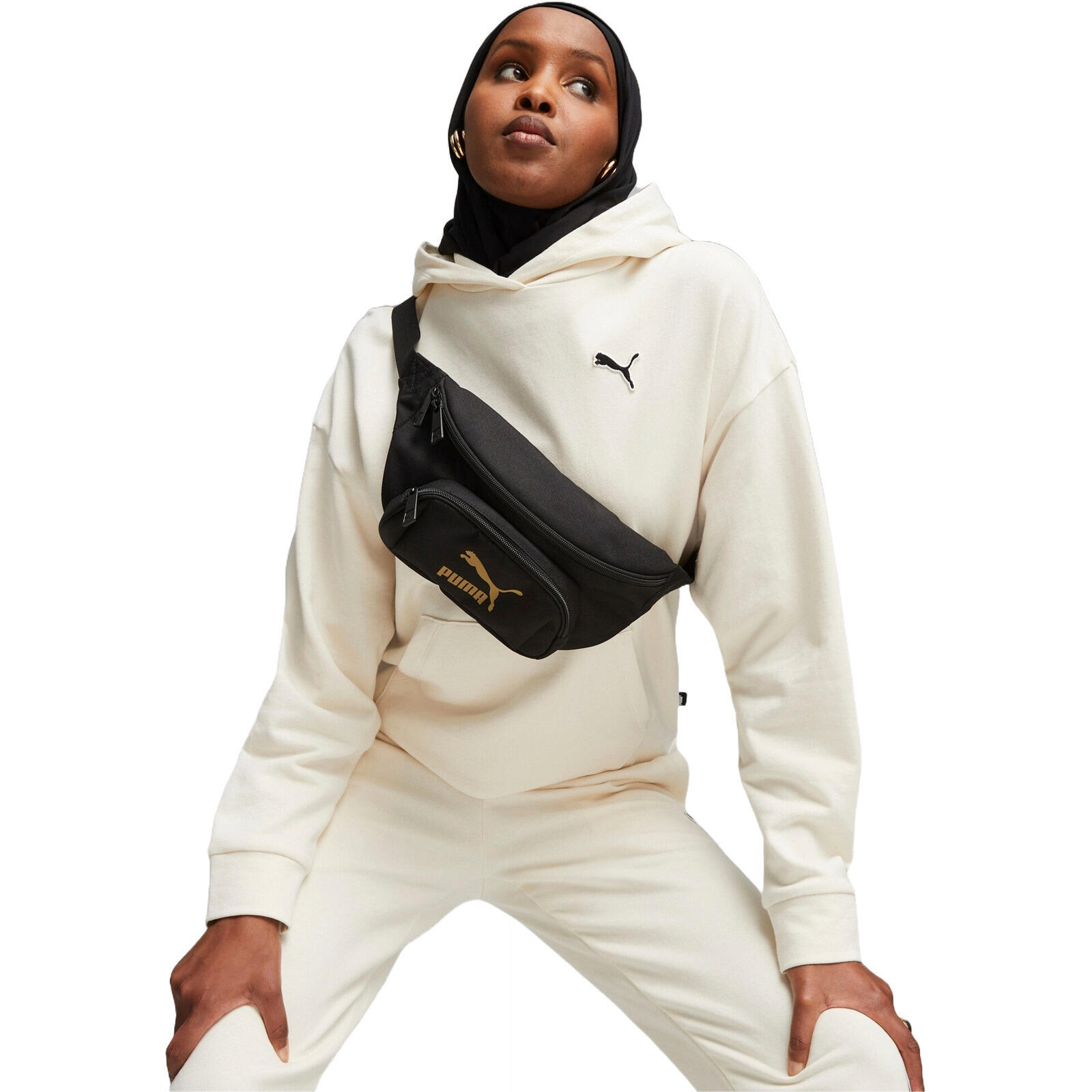 PUMA Bolsa Puma Classics Archive Waist Bag, Negro, Unisexo
