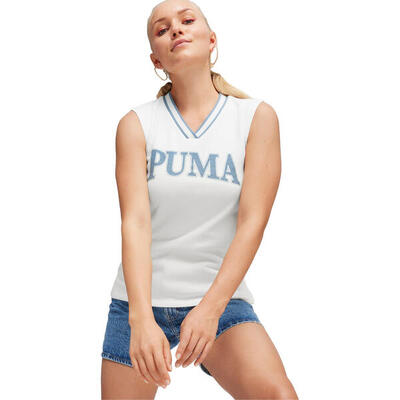 Onderhemd puma squad vest tr. wit. dames