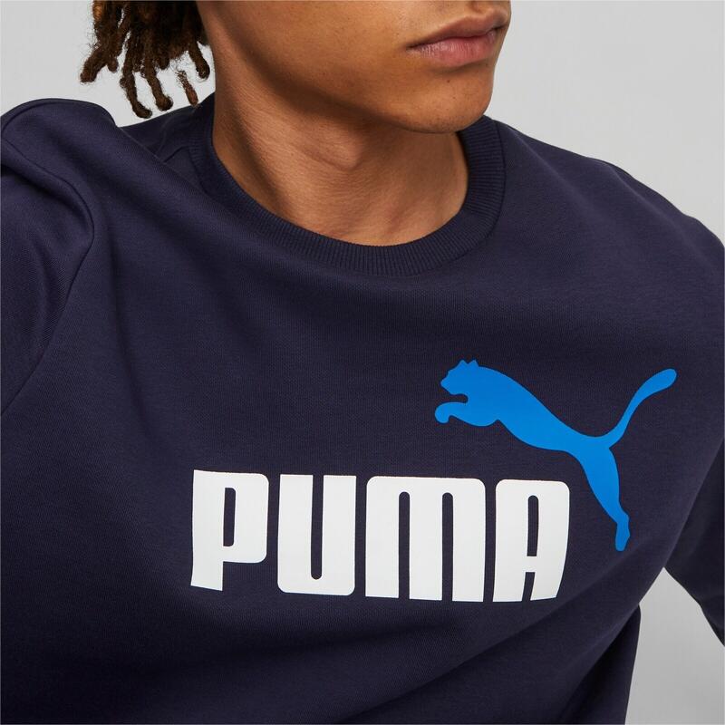 Bluza barbati Puma ESS 2 Col Big Logo Crew FL, Albastru