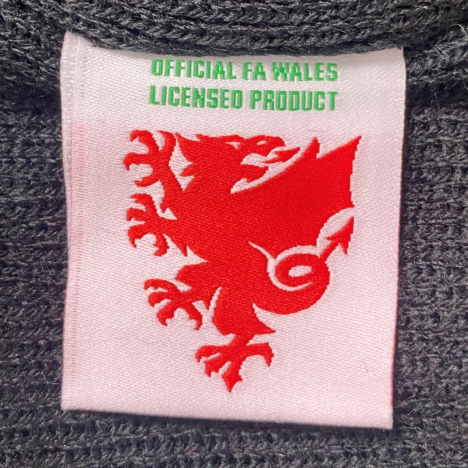 FA Wales Knitted Hat Beanie Bobble Official FAW Football Gift FA