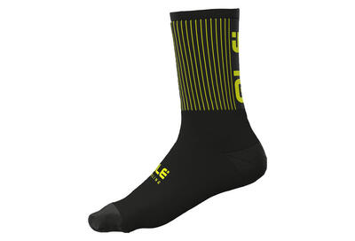 Alé fence unisex wintersokken zwart/fluorescerend geel