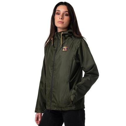 VESTE UPCYCLÉE IMPERMÉABLE ET COUPE VENT - SOFTSHELL KAKI FEMME