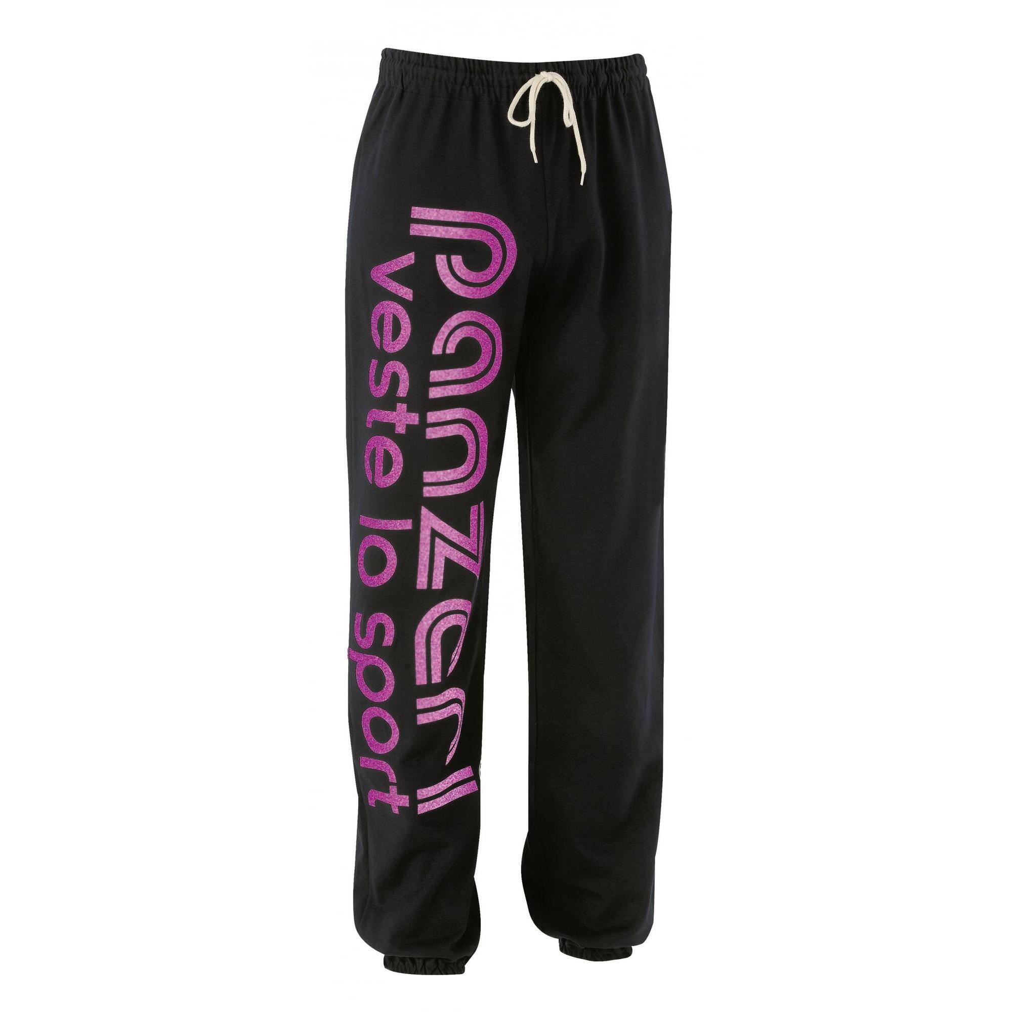 Panzeri - Pantalon Jogging Panzeri Uni H - Noir / Fuchsia Nacré - Pantalons - Noir - 38 S - Decathlon