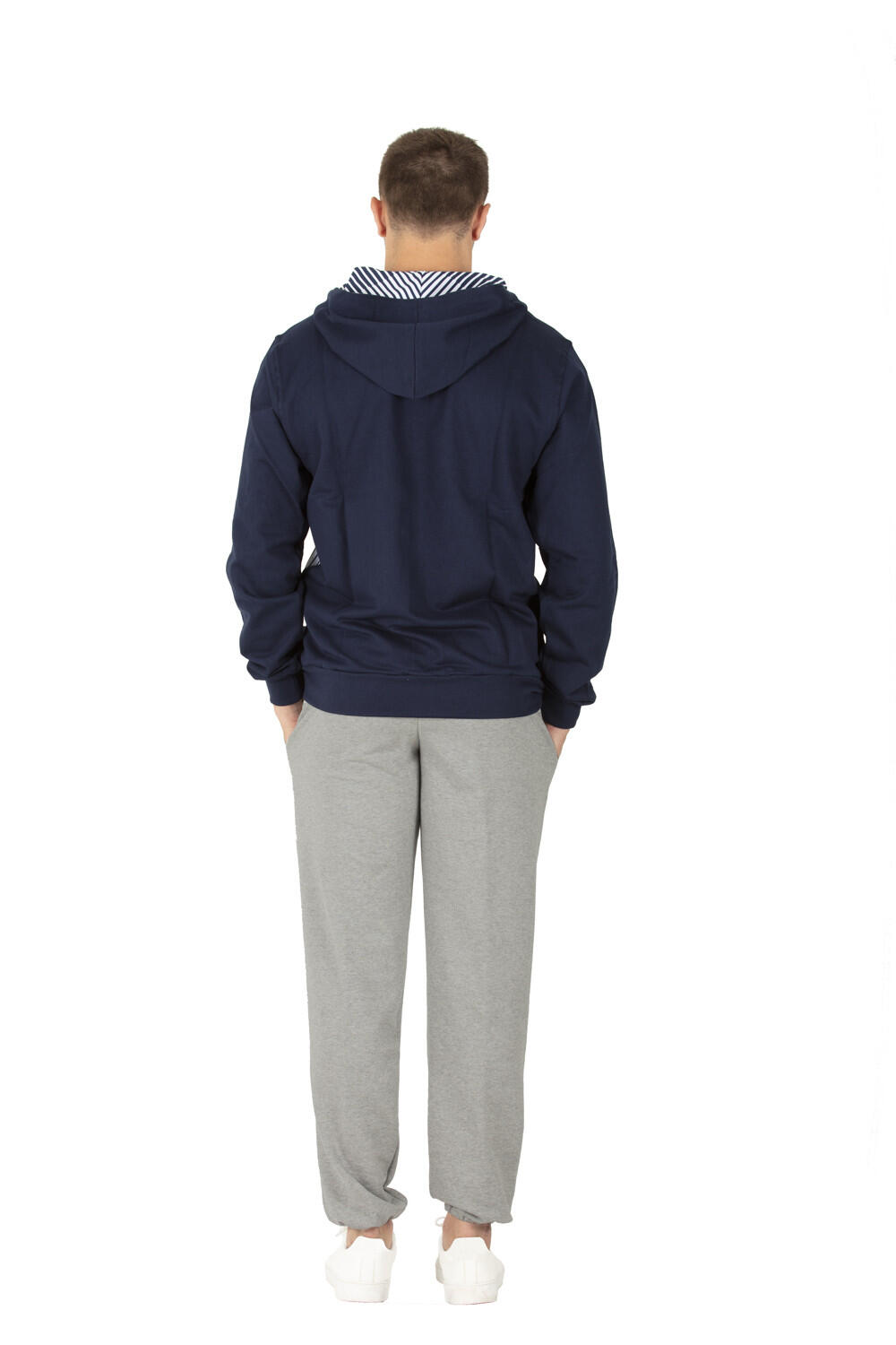 Pantalon Jogging Panzeri épais Park O - Gris chiné / Blanc 3/5