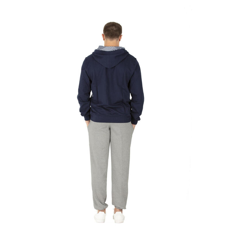 Pantalon Jogging Panzeri épais Park O - Gris chiné / Blanc