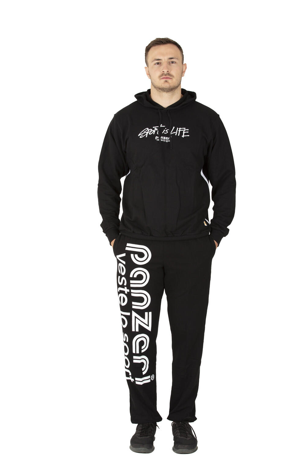 Pantalon Jogging Panzeri épais Park O - Noir / Blanc 2/5