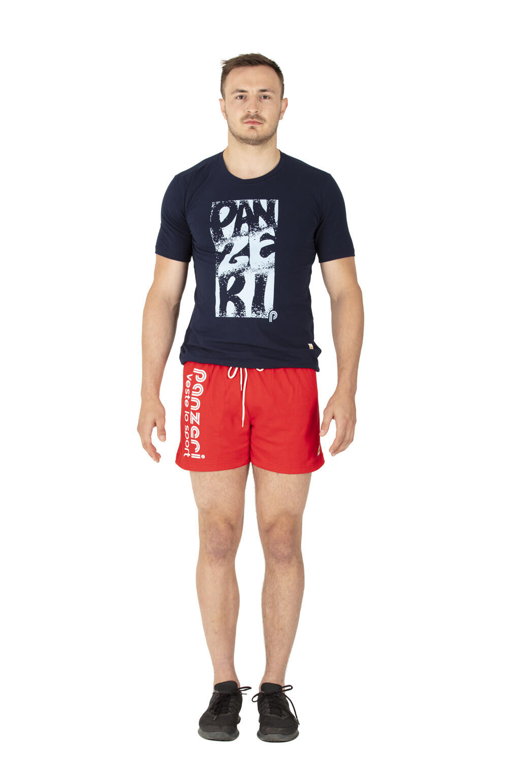 Short Panzeri Uni A - Rouge / Blanc 3/5