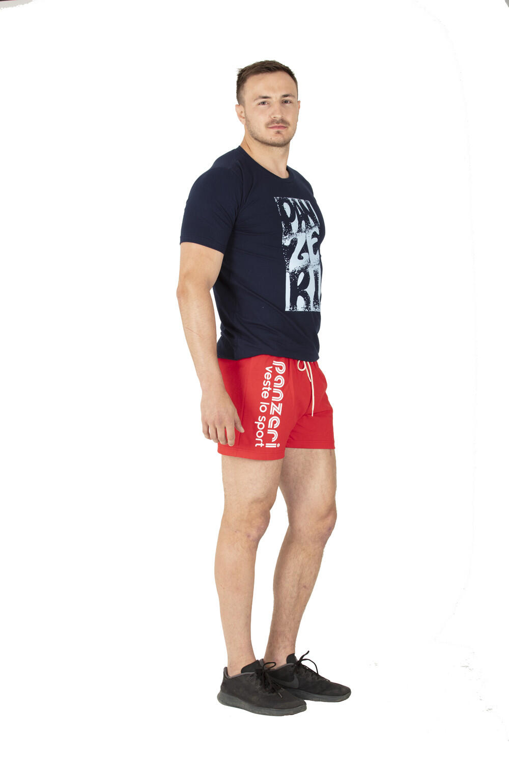 Short Panzeri Uni A - Rouge / Blanc 4/5