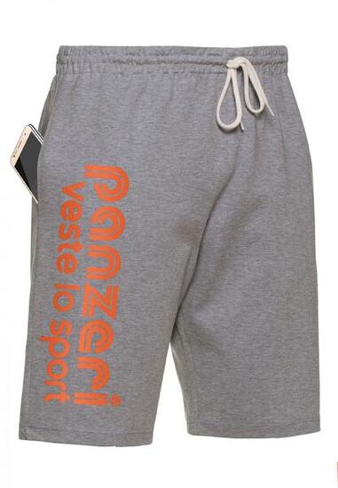 Bermuda Panzeri Park B - Gris chiné / Orange fluo