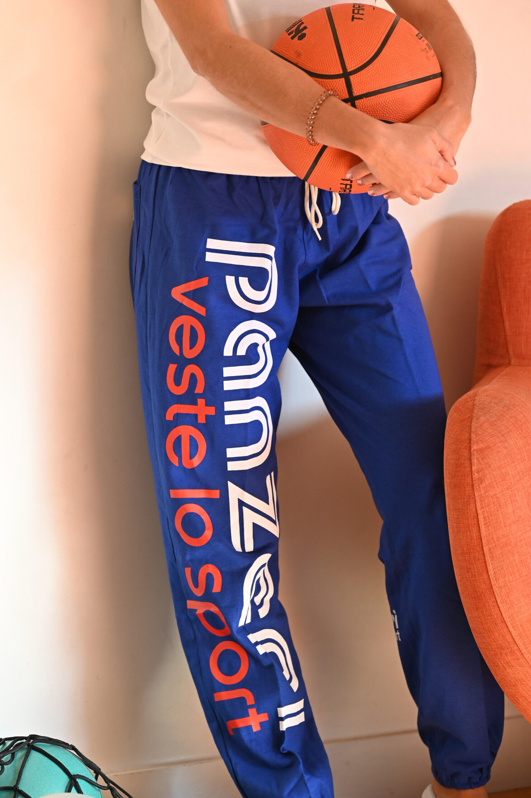 Pantalon Jogging Panzeri Uni H - Bleu France / Blanc Rouge 2/5