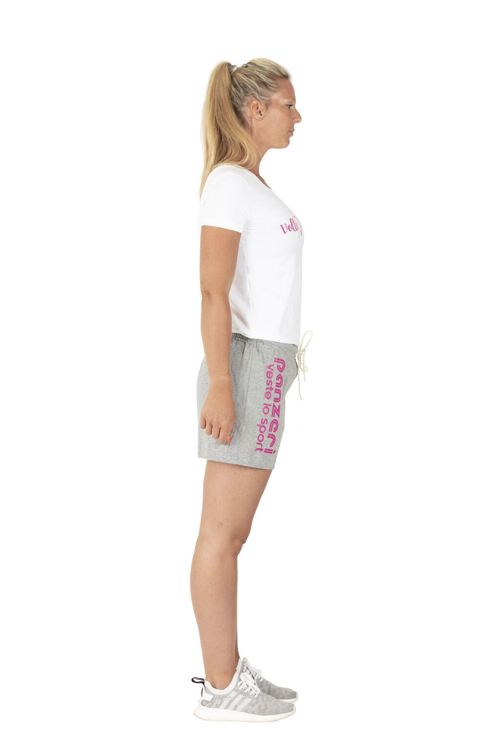 Short Panzeri Uni A - Gris chiné / Rose fluo 3/5
