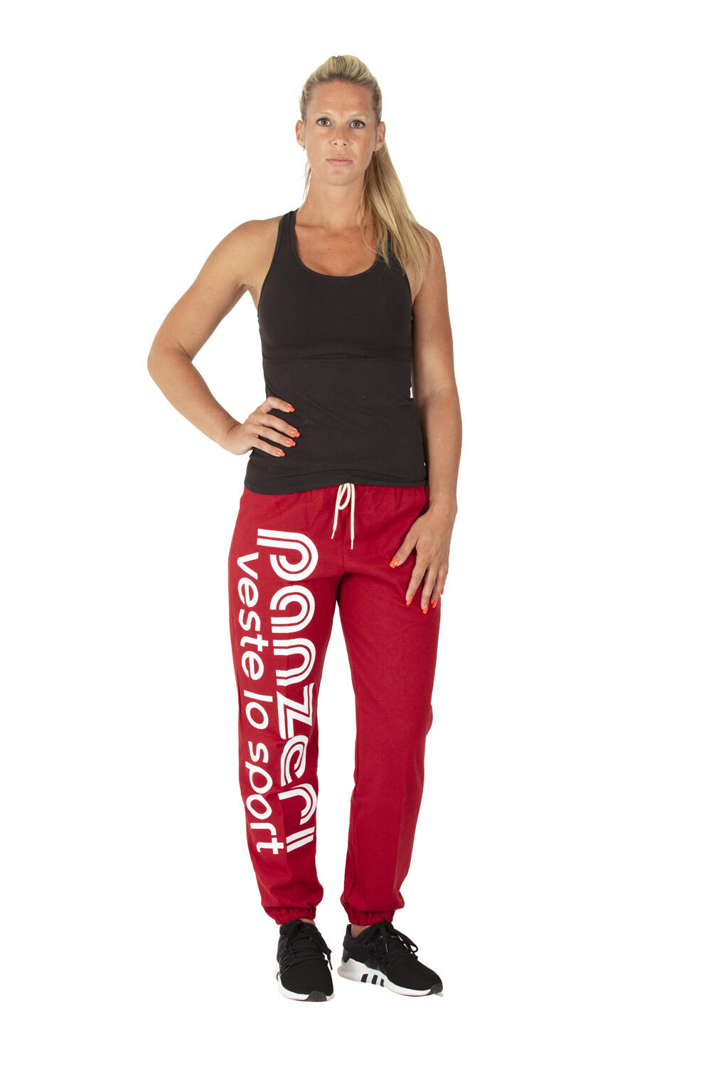 Pantalon Jogging Panzeri Uni H - Rouge / Blanc 3/5