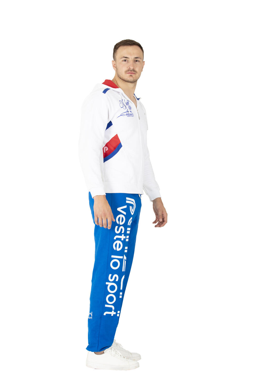 Pantalon Jogging Panzeri Uni H - Bleu roi / Blanc 5/5