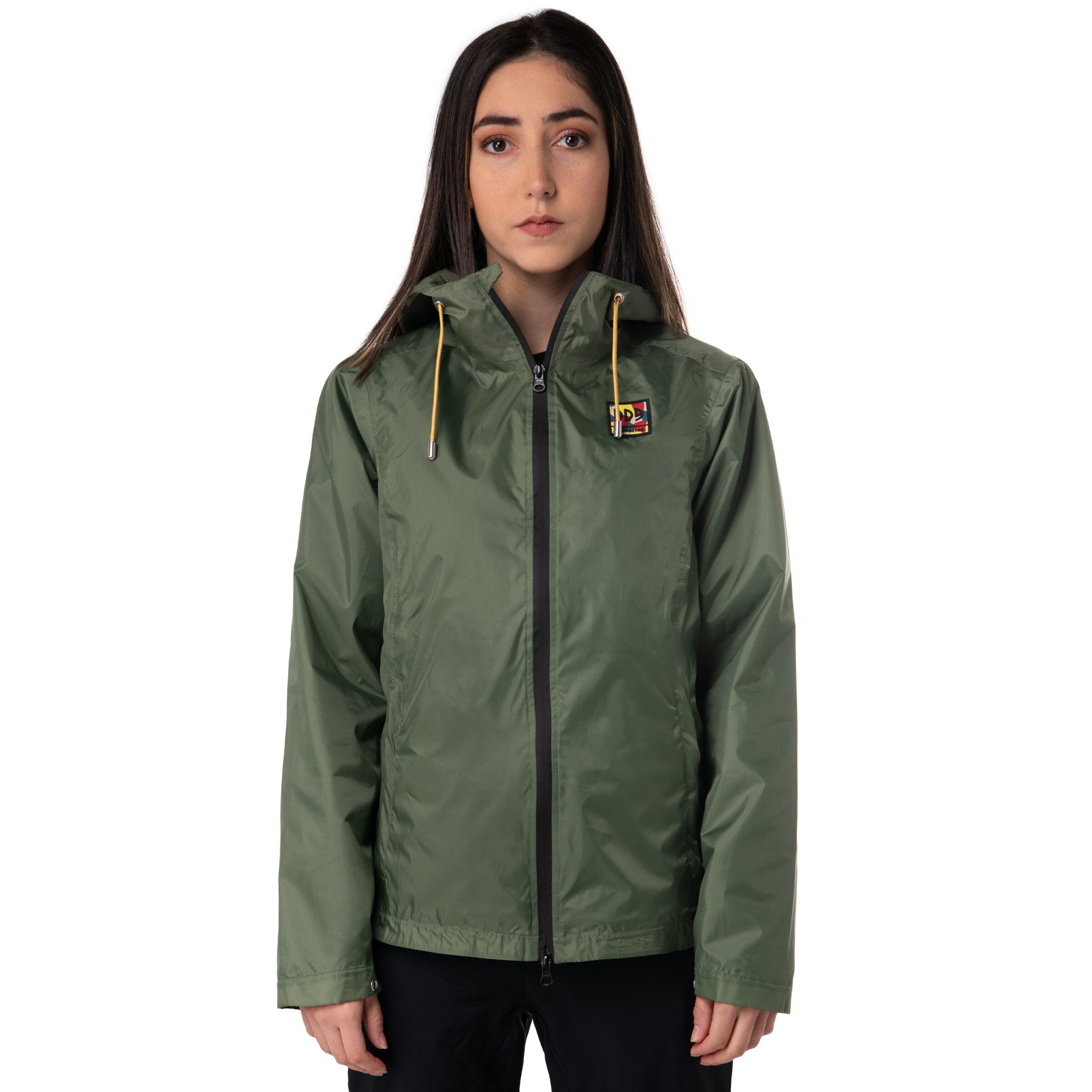 909 - Veste Upcyclée Imperméable Et Coupe Vent - Softshell Kaki Femme - Softshell - Vert - 44 L - Decathlon