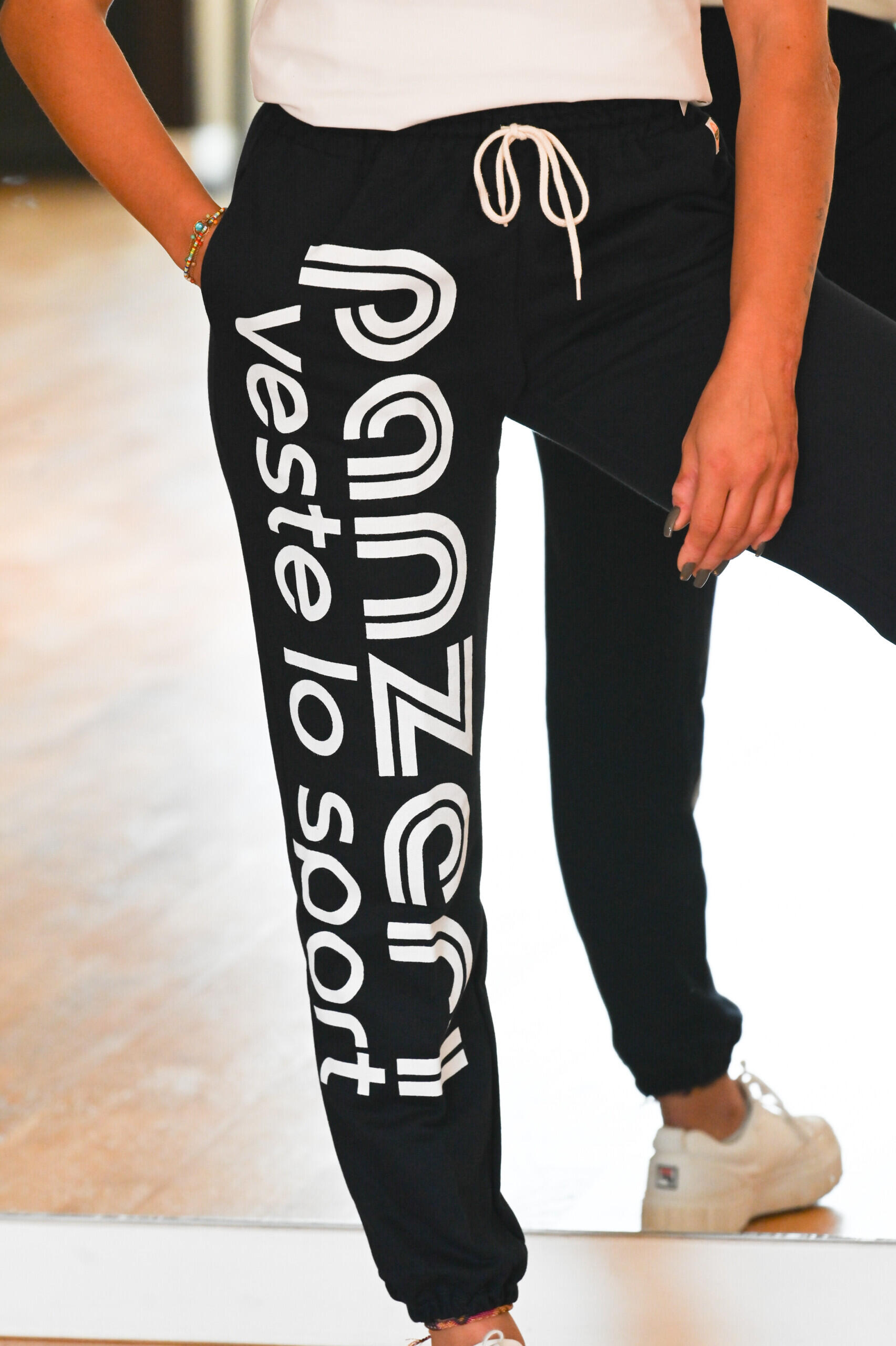 Pantalon Jogging Panzeri épais Park O - Bleu marine / Blanc 5/5