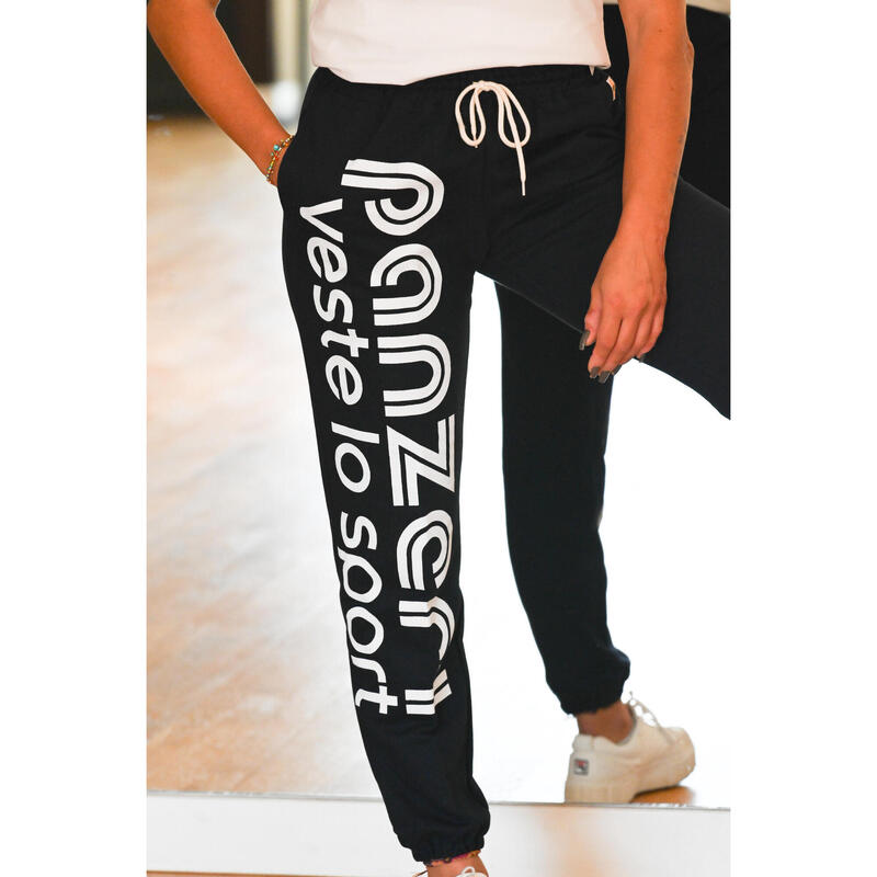 Pantalon Jogging Panzeri épais Park O - Bleu marine / Blanc